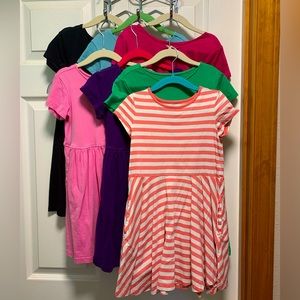 Lot of 7 Short Sleeve Primary Dresses - size 4/5